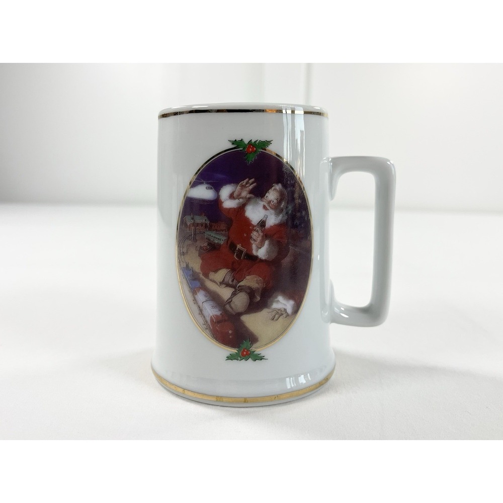 Vintage‎ 1996 Coca Cola Santa Christmas Mug Collectors Edition Haddon Sundblom